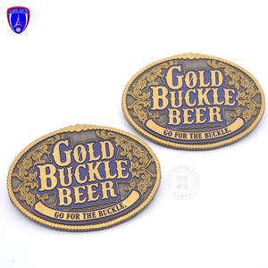 Plaque de marque vierge plaquée or personnalisée sac en métal logo personnalisé badges plaque de métal décorative gravée - Product Image 4