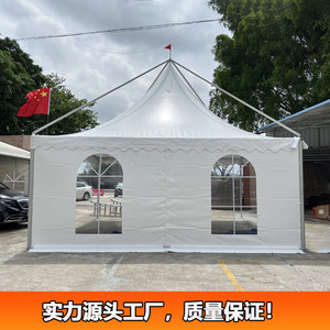 Carpa Piramidal para Exteriores, Gazebo, Carpa Pagoda 4x4m, Tela de Poliéster, Gran Espacio, Uso en Verano, Apertura Automática Rápida, Refuerzo Diagonal - Product Image 4