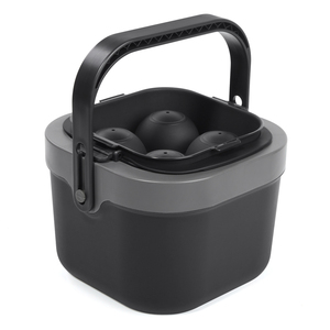 Ba vách đá hình cầu xô cách điện cơ sở thép không gỉ 4 giờ giữ băng tái sử dụng tinh thể rõ ràng Xô đá - Product Image 1