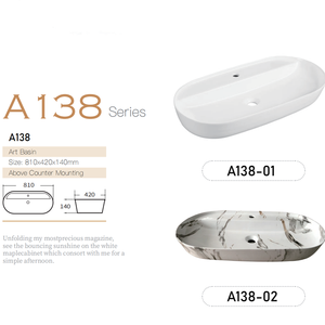 Lavabo in Ceramica Bianca da Appoggio Senza Troppopieno, Lavandino Artistico per Bagno Moderno e Minimalista - Product Image 2