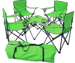 <span class=keywords><strong>Silla</strong></span> plegable de 4 plazas <span class=keywords><strong>para</strong></span> acampar, mesa de camping con 4 sillas - Product Image 2