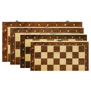 Vente directe d'usine Peinture de bûche de haute qualité Jeu d'échecs en bois de magnétisme pliable - Product Image 3