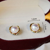 Vente chaude Nouveau Ethnique Délicat Émail Coloré Incrusté Perle En Laiton Boucles D'oreilles Pour Les Femmes Fleur Forme De Mariée Bijoux Cadeau