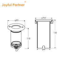Luz LED COB de Alta Eficiencia de 6W para Exteriores, IP67 Impermeable, Acero Inoxidable 316SS, Foco Empotrado para Jardín