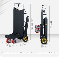 Chariot d'escalade électrique pliable haute puissance, chariot à main léger à batterie pour le transport sur les étages