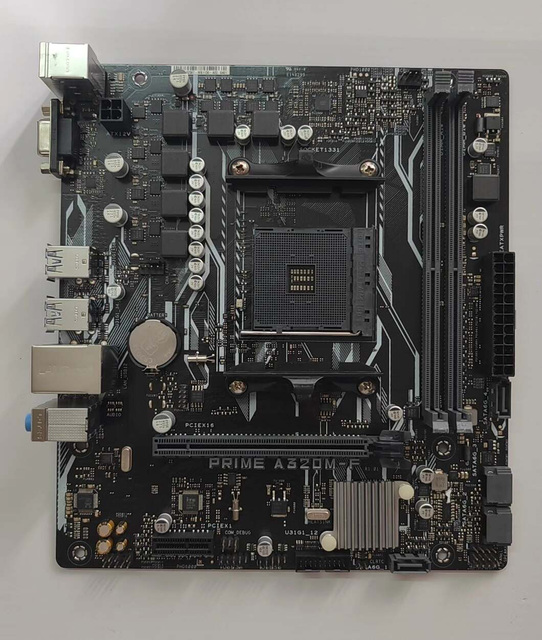 A320M Motherboard A320M-F AM4 A320 Chipset DDR4 64GB Double Channel SATA Micro ATX Desktop for 5 2600 5600 CPU Used