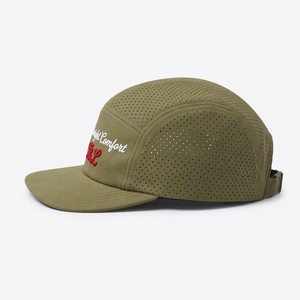 Wholesale Custom Logo Embossed 5 Panel Faux Suede Mesh Outdoor Luxury <b>Vintage</b> <b>Cap</b> Manufacturer - Product Image 4