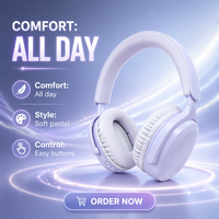 Headphone Nirkabel Over-Ear Driver 40MM Suara HiFi Kontrol Suara Pintar Daya Tahan Baterai Lama Nyaman Dipakai Olahraga Layar Digital JL