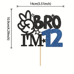 1PC Anh Trai Tôi là 12 bánh Topper 12 bánh sinh nhật Nguồn cung cấp 12 tuổi Anh Trai 12 trang trí tiệc sinh nhật - Product Image 6