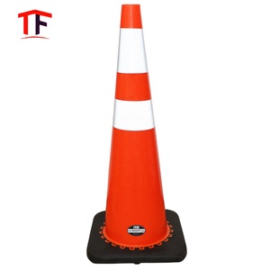Top Safe 28 "Oranje Parkeerveiligheid Verkeerswaarschuwing Plastic Pvc Kegel Voor Verkeer - Product Image 3