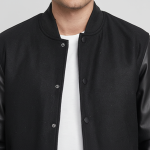 Venta al por mayor chaquetas de hombre Bomber con telas texturizadas de gamuza acentos tonales y estilo de bolsillo de utilidad moderna - Product Image 1