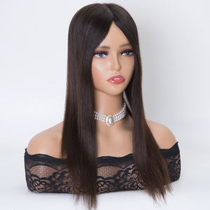 Topper de <span class=keywords><strong>cheveux</strong></span> humains européens de haute qualité pour femmes, 2026, 5,5 x 6,5, couleur naturelle, double base en soie avec contour en PU - Product Image 4