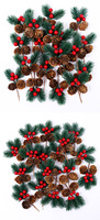 Ornement de Noël en forme de cône de pin artificiel, décoration de boîte cadeau DIY, publicité promotionnelle, cadeau publicitaire, vente en gros, fête de fin d'année