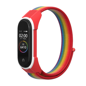 Mijobs para Xiaomi <span class=keywords><strong>Mi</strong></span> banda <span class=keywords><strong>5</strong></span> <span class=keywords><strong>Mi</strong></span> banda 4 <span class=keywords><strong>Mi</strong></span> banda 3 Nylon pulsera <span class=keywords><strong>pulseras</strong></span> del arco iris para Correa accesorios de - Product Image 2