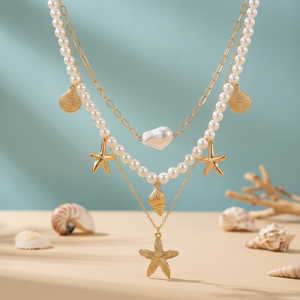 Western Charm Wedding & Engagement Bridal Brass Necklace and Earrings <b>Set</b> with Pearl for <b>Women</b> 24K Gold Plated for Parties <b>Gifts</b> - Product Image 2