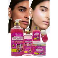 Ensemble de soins éclaircissants pour la peau Gluta Berry OWNBRAND, élimination des taches brunes, éclaircissement du corps entier, gel douche, huile, sérum, crème