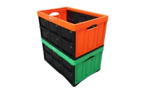 JOIN Industry Tote Caisse pliante Chariot en plastique Camping Expédition Caisse de stockage pliable avec couvercle pour le transport logistique