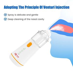 Горячая распродажа, пластиковый ирригатор для носа, независимая раковина, силиконовая насадка для инъекций Вентури, многоступенчатая Чистка дома, спрей для носа - Product Image 3