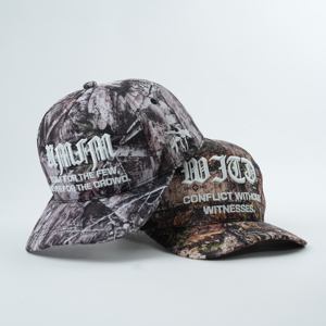 หมวกเบสบอลลายพรางต้นไม้แบบ 5 แผง สั่งทำขายส่ง ลายพรางล่าสัตว์ยอด<span class=keywords><strong>น</strong></span>ิยม หมวกกลางแจ้งลายพรางแท้ - Product Image 1