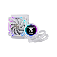 Boîtier d'ordinateur de bureau LOVINGCOOL avec refroidissement CPU, design AIO, LED ARGB, roulement en céramique, prise en charge du logiciel de pilote, affichage TEMP, Infinite