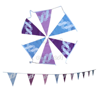 Haute qualité Polyester tissu personnalisé célébration Festival décoration chaîne drapeau fanions Triangle couleur banderoles bannière