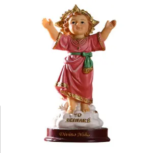 HOT SELLING RESIN BABY JESUS RED COLOR STATUES RELIGIOUS SOUVENIR DECORATION CHRISTIAN GIVEAWAY GIFT HOME ORNAMENT EUROPE STYLE