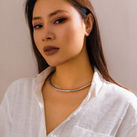 2025 vente chaude accessoires de Style Punk anneau lisse col Cool Simple tour de cou clavicule chaîne à la mode pièce de cou
