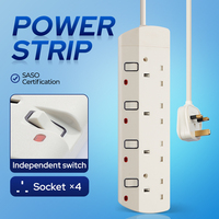 Multiprise industrielle portable standard européenne avec interrupteurs indépendants et deux ports Type-C (certifiée SASO)