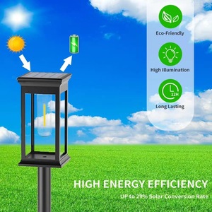 Lampe solaire de jardin Xinhuiyuan, lumière blanc chaud bronze, 12-16 heures d'autonomie, éclairage de chemin extérieur, étanche, lumière décorative pour pelouse - Product Image 3