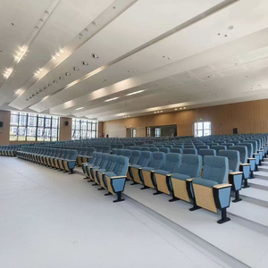 Chaise d'auditorium au design moderne en tissu avec <span class=keywords><strong>cadre</strong></span> métallique et tablette d'écriture pliable, idéale pour les écoles, les hôpitaux et les églises - Product Image 2