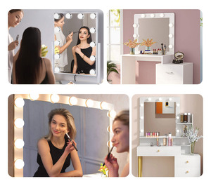 <span class=keywords><strong>Miroir</strong></span> <span class=keywords><strong>de</strong></span> courtoisie avec lumières <span class=keywords><strong>Miroir</strong></span> <span class=keywords><strong>de</strong></span> maquillage Lumière Dimmable Led Ampoules <span class=keywords><strong>Miroir</strong></span> <span class=keywords><strong>de</strong></span> maquillage Cabinet Lampe <span class=keywords><strong>ampoule</strong></span> Utilisation <span class=keywords><strong>salle</strong></span> <span class=keywords><strong>de</strong></span> <span class=keywords><strong>bain</strong></span> - Product Image 3