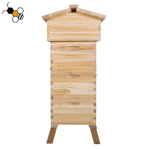 Caja <span class=keywords><strong>de</strong></span> colmena <span class=keywords><strong>de</strong></span> abejas Warre <span class=keywords><strong>de</strong></span> 3 niveles sin montar con 8 cuadros y soporte para colmena - Product Image 6