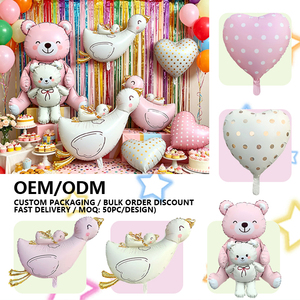 <span class=keywords><strong>Palloncini</strong></span> in Mylar Opaco all'Ingrosso <span class=keywords><strong>con</strong></span> Design Oca e Orso, <span class=keywords><strong>Palloncini</strong></span> in Foil per Decorazioni di Compleanno e San Valentino - Product Image 1