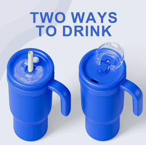 Mug isotherme en acier inoxydable de 40 oz avec poignée et paille, garde les boissons chaudes/froides pendant 12 à 24 heures, écologique pour l'eau - Product Image 3