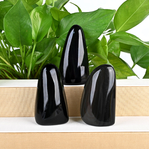 Piedra de Obsidiana Arcoíris Natural Hecha a Mano, Forma Libre, Pulida y Rodada, Cristal Curativo, Adorno de Obsidiana para Fengshui - Product Image 3