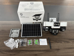 バッテリー駆動の3台のカメラスーパーPTZ広角V380プロトリプルレンズ屋外ソーラーカメラ4G Simカードナイトビジョンモーション付き - Product Image 6