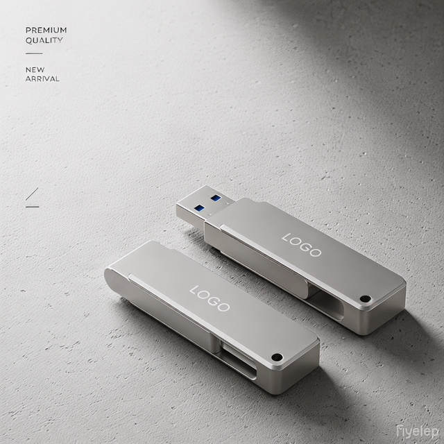 New FD2005 Silver USB 3.0 High-Speed Pen Drive 64GB-512GB Durable Metal Construction Data Protection 20MB/s Read/80MB/s Write