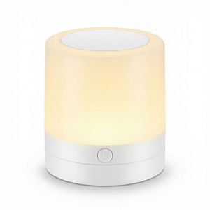 Creative <b>Rechargeable</b> <b>USB</b> Night <b>Light</b> 7 Color Tap Control Round Bedside Lamp For Bedroom Study - Product Image 3
