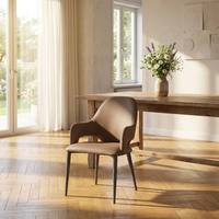 Fauteuil de salle à manger design moderne et luxueux en cuir PU pour table à manger