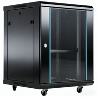 Armoire serveur 12U de luxe à parois épaisses, murale ou sur pied, 19 pouces, 600*600*450mm, en acier SPCC, revêtement poudré, en stock.