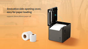 80 мм USB + LAN Термопринтер для чеков, передняя бумага, дизайн, кухонный принтер для ресторана с автоматическим резаком, поддержка денежного ящика - Product Image 2