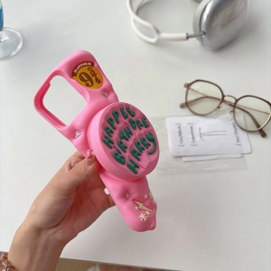 เคสซิลิโคนลายการ์ตูน 3 มิติ ตัวอักษร<span class=keywords><strong>ภาษา</strong></span>อังกฤษน่ารัก สีชมพู สำหรับ iPhone 17 16 14 15 13 12 Pro Max 17pro ลายเค้กวันเกิด - Product Image 4