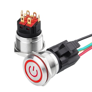 WD 22mm momentaneo blocco in metallo interruttore a pulsante telecomando argento contatto pulsante interruttore a pressione - Product Image 1