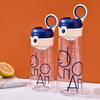Bouteille d'eau en plastique PC personnalisée avec logo pour enfants, filtre à thé, échelle de mesure, anti-fuite, portable pour usage quotidien (vente en gros)