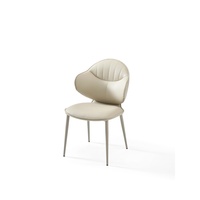 Chaise de salle à manger rembourrée de forme géométrique, livraison rapide, mobilier design Foshan