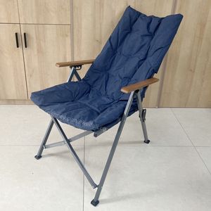 Cómodo <span class=keywords><strong>toldo</strong></span> de campamento acolchado, silla de camping acolchada plegable para pesca, silla de salón reclinable ajustable de 4 posiciones <span class=keywords><strong>con</strong></span> respaldo alto - Product Image 1