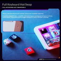 DarmoShark SK16 16 Key QMK Hot Swappable Triple Mode RGB Volume Knob PBT Keycaps for PC Gaming Office Laptop Streaming