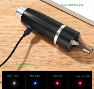 เครื่องบดสมุนไพรไฟฟ้าแบบ2 in 1, เครื่องบดยาสูบแบบ2สายชาร์จ USB C เครื่องบดยาสูบพร้อมกรวย - Product Image 4