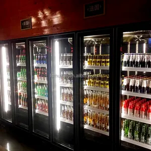 MUXUE Commercial 2 Glass Door Bar Beer Refrigerator Upright Beer Cooler Showcase Beer Chiller Beverage Display Standing Cooler