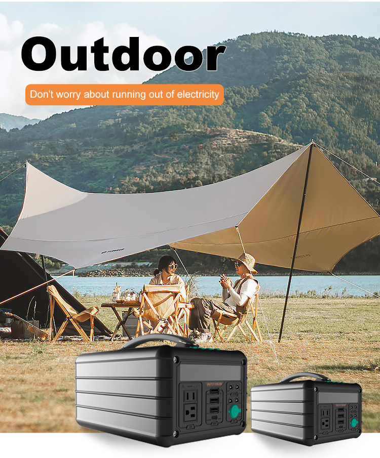 Modern 607wh Solar Generator Portable Power Station 600w